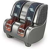 Homedics Deluxe Foot Massager Calf Massager, Rolling &amp; Compression Massage | Adjustable Tilt, Washable Liners, 4 Programs, 3 Intensity for Muscle Relief and Post-Workout Recovery