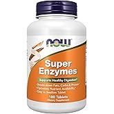 NOW Foods Supplements, Super Enzymes, Formulated with Bromelain, Ox Bile, Pancreatin and Papain, 180 Tablets