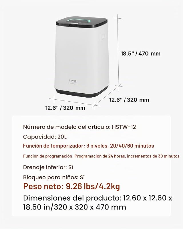 Aquecedor de toalhas 20 L com ecrã LED e luz indicadora em U, aquecedor inteligente de toalhas com temporizador ajustável para casa de banho, manta, pijama, desligamento automático, branco
