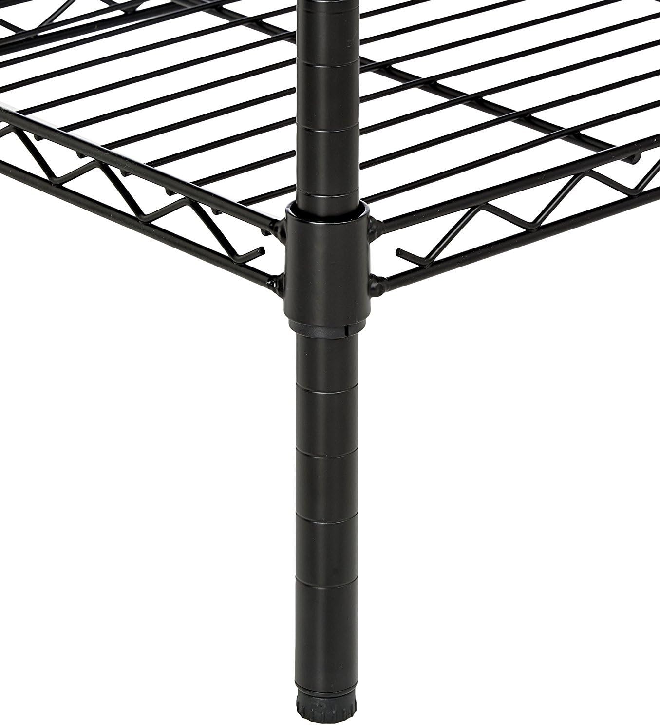 Basics 5-Shelf Adjustable, Heavy Duty Storage Shelving Unit (350 lbs loading capacity per shelf), Steel Organizer Wire Rack, Black,(36L x 14W x 72H): Home & Kitchen
