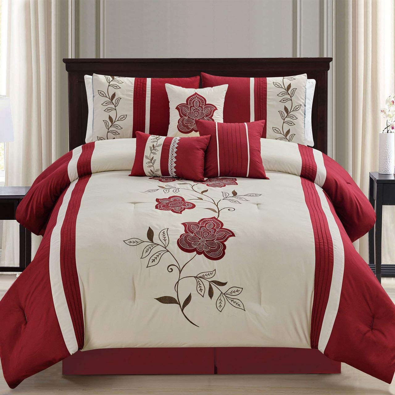 Bettdecken 7 Piece Saxona Blue Sage Lavender Comforter Set Mobel