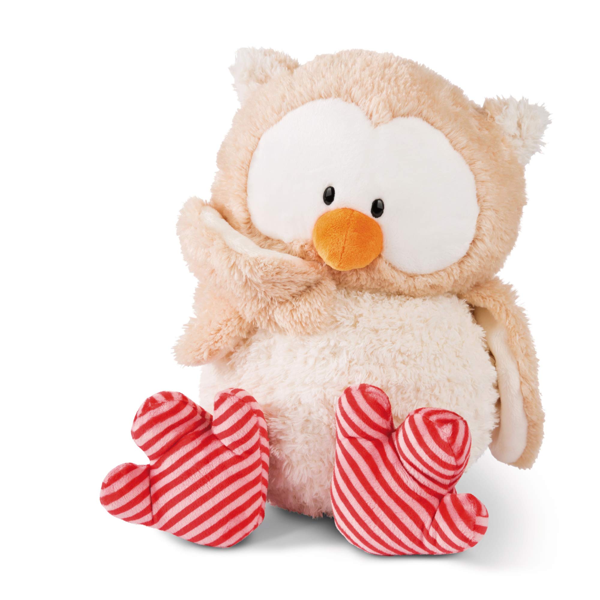 Nici 46097 Cuddly Toy Owl Owluna with turnable Head 50cm, Beige/Pink