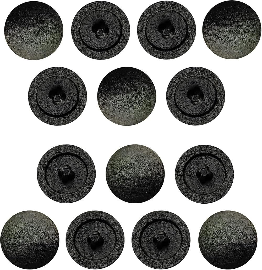 Qrity 50PCS Black 12MM Plastic Screw Cover Caps Cross Head Furniture Cabinet