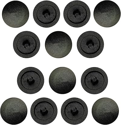 Qrity 50PCS Black 12MM Plastic Screw Cover Caps Cross Head Furniture Cabinet