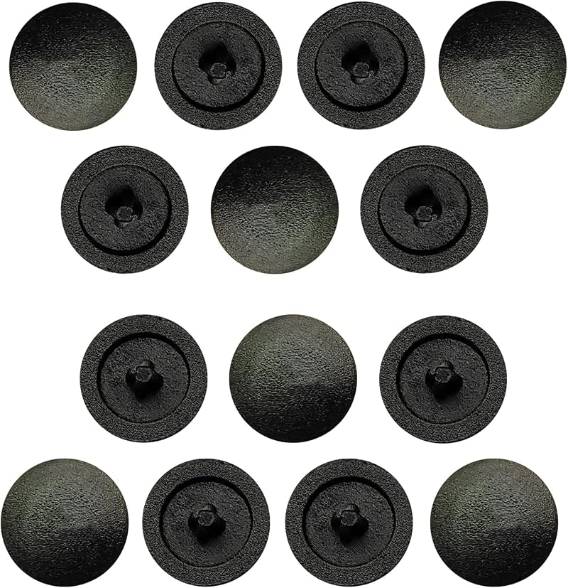 Qrity 50PCS Black 12MM Plastic Screw Cover Caps Cross Head Furniture Cabinet
