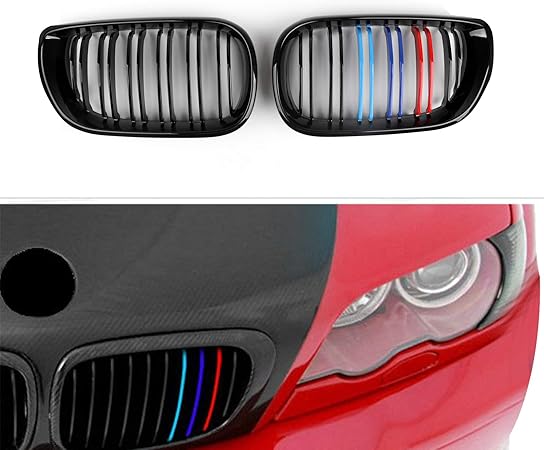 Artudatech Autogrill Frontstossstange Nierengrill Doppelrippgitter Fur B M W E46 3er Serie 4 Turer 02 05 Amazon De Auto