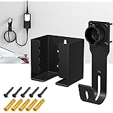 Joinfworld EV Charger Holder Wall Mount Kit EV Charger Holster Dock for SAE J1772 Connector J-Hook EV Charger Cable Holder & 
