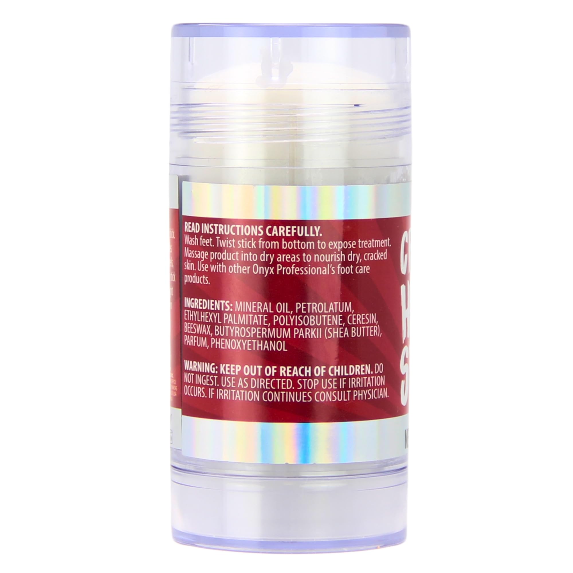 Onyx Professional Cracked Heel Repair Balm Stick for Dry Cracked Feet Treatment, Coconut Scent, 1 pack - Moisturizing Foot Balm, Rolls On, No Mess Like Foot Cream or Foot Lotion, Heel Treatment