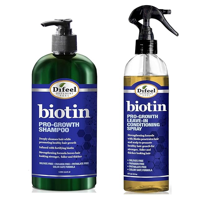 Difeel ProGrowth Biotin Shampoo & Leave in Conditioner 2