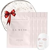 LA MUSE Biocellulose Signature Face Mask(5ea) | Deep Hydrating, Tightening & Firming Care for Skin Repair | Rejuvenating & Moisturizing | Cooling & Soothing Sensitive Skin | Face Mask Korean Skin Care