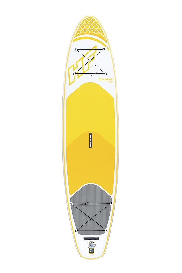 Bestway Hydro-Force SUP Cruiser Tech, stabiles und leichtes Stand-up-Paddling Board aufblasbar, 320x76x15 cm