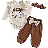 Doisbetthsay Baby Girl Clothes Newborn Girl Long Sleeves Romper Pants Headband Set Infant Outfits 3Pcs Spring Clothing