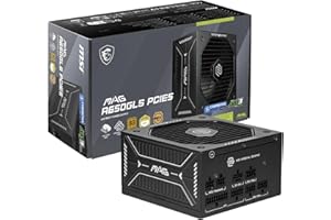 MSI MAG A650GLS PCIE5, Fully Modular Compact Gaming 650W Power Supply, 80+ Gold, ATX 3.1 & PCIe 5.1 Ready, Native Dual-Color 