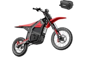 Yozma IN10 Electric Mini Dirt Bike for Teens & Adults, 14"/12" Fat Tire 2600W Electric-Motorcycle with 48V 23AH Battery Ebike 40MPH Hydraulic Brakes Mountain Off-Road EBike, Fit Age 13+