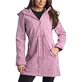 Reebok Womens Soft Shell Jacket - Lightweight Polar Fleece Lined Zip Up Hooded Jackets for Women Perfect for Fall Weather
