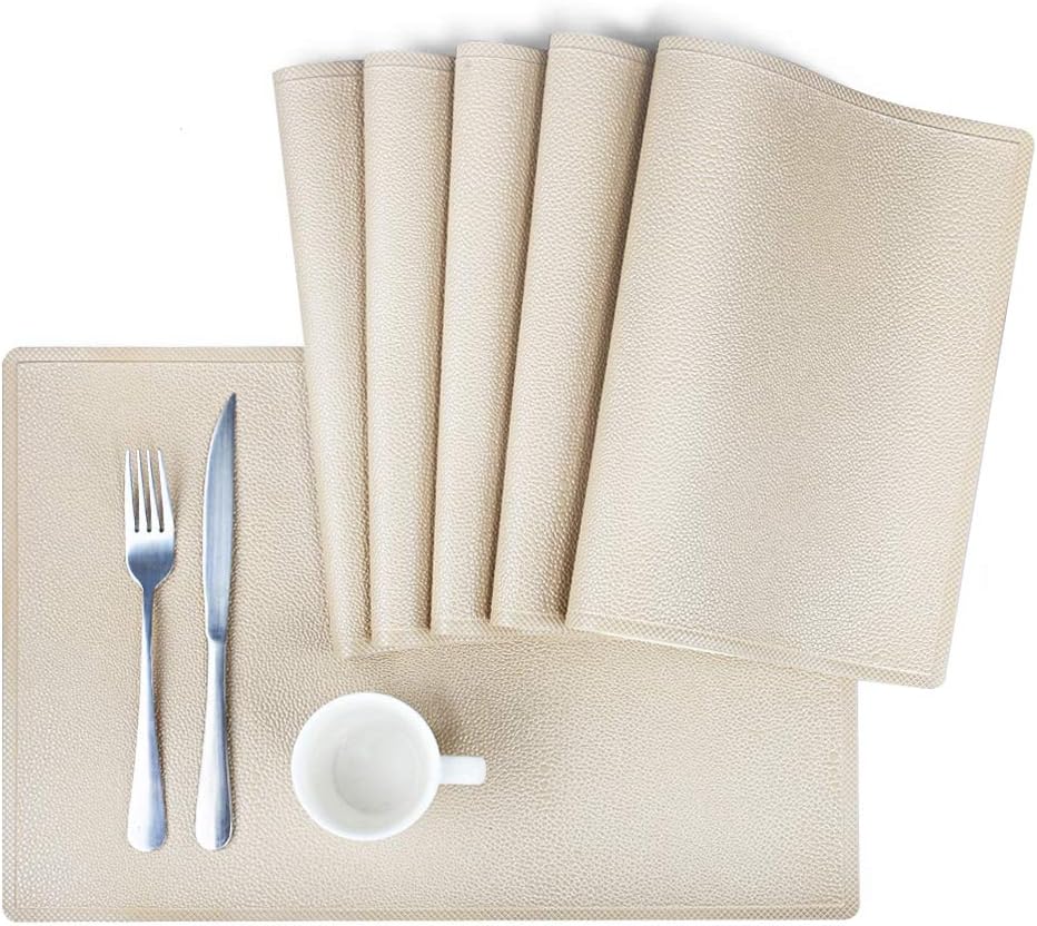 Best Square Faux Leather Placemats For Dining Table