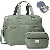 Expandable Personal Item Travel Duffle Bag Weekender Bag for Women Men, Overnight Hospital Carry On Bag with Toiletry Bag for Airplanes Travel Business Trips Sport,Olive Green