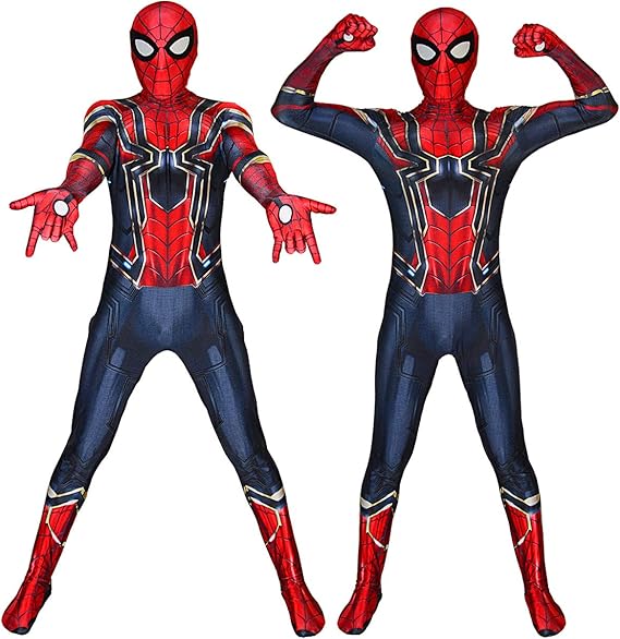 Amazon Co Jp アイアンスパイダーコスチューム ボーイズ アイアンスパイダーアーマー コスプレスーツ ハロウィンコスチューム L Fullbodysuit 服 ファッション小物