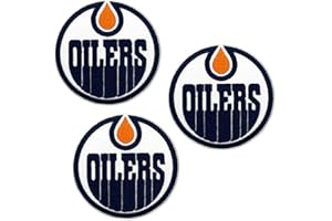 3 Pcs Oilers Embroidered Patches for Clothing, Sew-On or Iron-On Badge, Canadian Hockey Team Logo for Jackets, Jeans, Cap and
