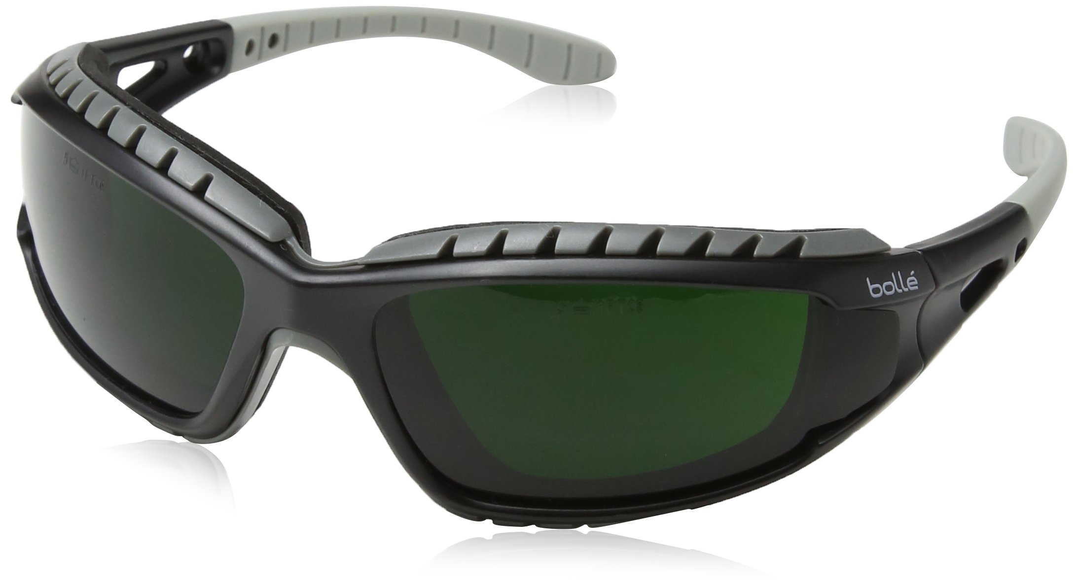 Bolle TRACWPCC5 Tracker Glasses Nylon Welding Shade Anti-Scratch Lens, Black