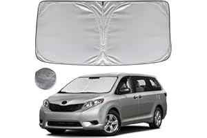 KAYZT Windshield Sun Shade for 2011-2020 Toyota Sienna Mini Van Foldable Sunshade Front Window Custom Fit Car Accessories