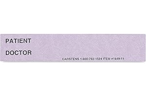 Carstens - Lavender Patient/Doctor Preprinted ID Cards for 1.5 – 4” Ring Binder Spines - Pack of 100 (1649-09) - Ideal Medical Record Labels for 3 Ring Binders