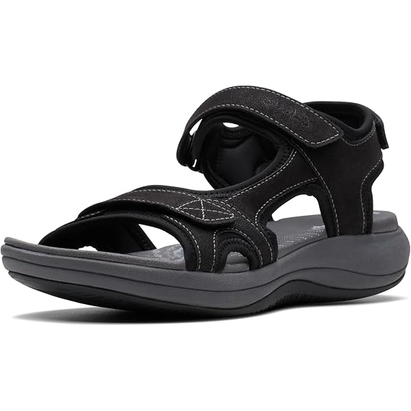 Clarks Mens Saltway Trail Leather Sandal Size 11‎ Solid Black Adjustable Sporty Clarks Men main image 2