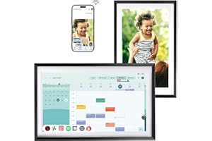 CHANGINGTOUCH Changing 15.6" Smart Display F16s丨Google Calendar&SmartHomeHub&Voice assistant丨Anti-Glare Wall Touchscreen Smart Calendar丨PortableTV&MusicSpeaker丨Digital Picture Frame丨 (F16-White&Black)