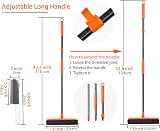 JEHONN Rubber Broom with Squeegee Pet Hair Remover 134 cm Telescopic view 6