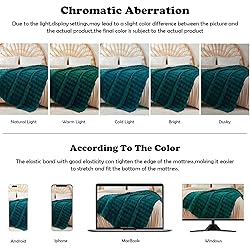 NEWCOSPLAY Twin Blanket for Couch Dark Teal Super