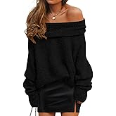ZESICA Women's Off The Shoulder Spring Sweaters Oversized Long Sleeve Pullover Tops 2026 Fashion Outfit Clothes