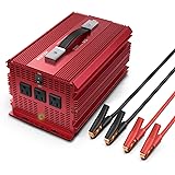 BESTEK 2000W Power Inverter 3 AC Outlets DC 12V to 110V AC Car Power Converter for Camping Outdoor Power Supply ETL Listed