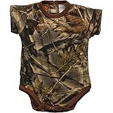 TrailCrest by Treel Newborn Baby Boy Girl Infant Undershirt- Short Sleeve Romper Bodysuit Camo Jumpsuit