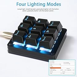 Koolertron Mechanical Numpad Macro Keyboard, 9-Key
