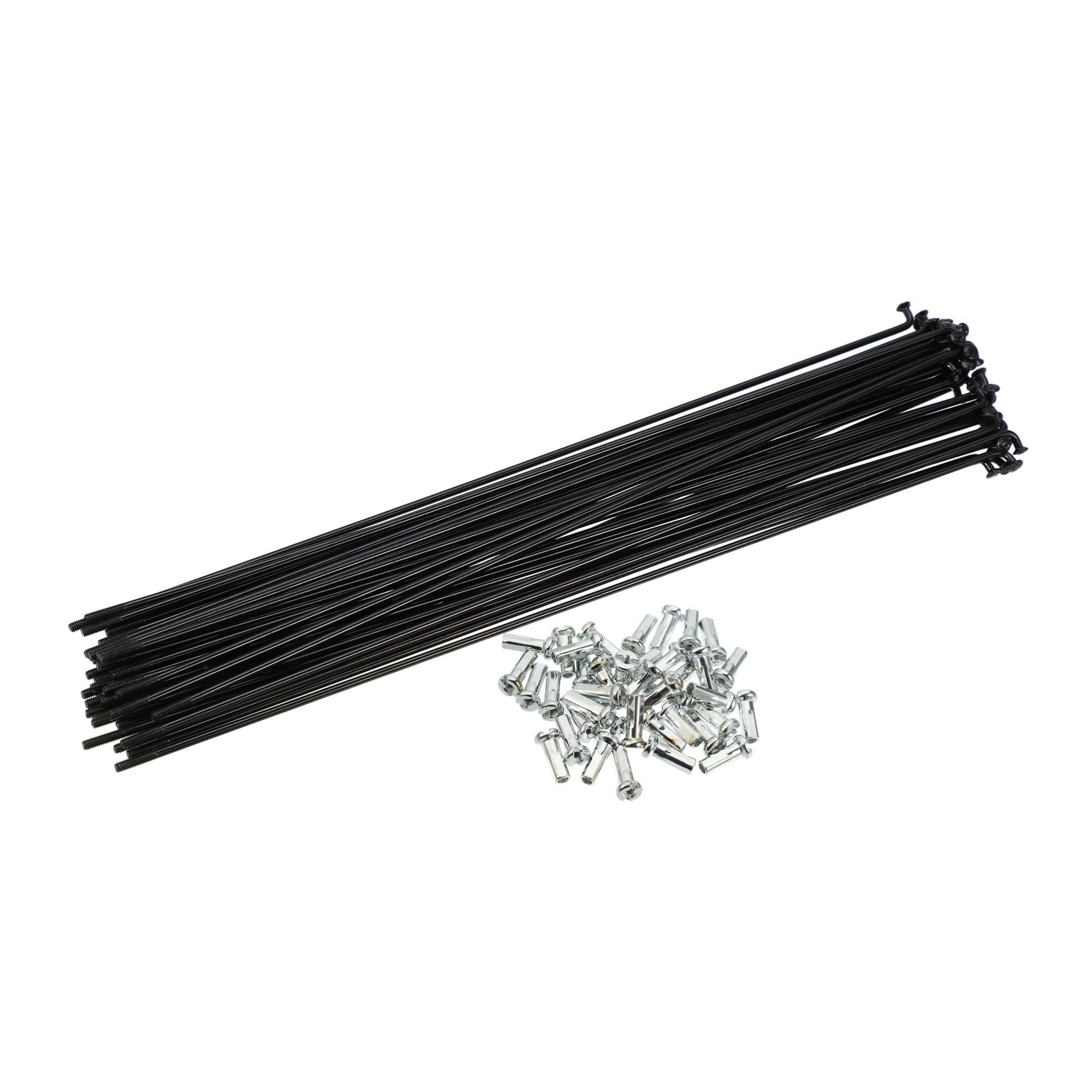 Photo 1 of ACROPIX 40 Pcs 14G J Bend 228mm x 2mm Bike Bicycle Spokes with Nipples Steel Black Car Parts