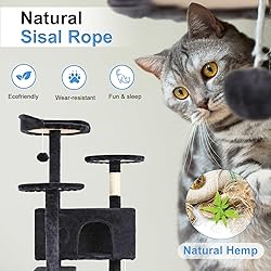 FDW Cat Tree 54in Cat Tower Multi-Level Durable Cat