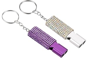 PATIKIL Emergency Whistle with Keychain, Bling Safety Survival Whistles Rescue Signaling Loud
