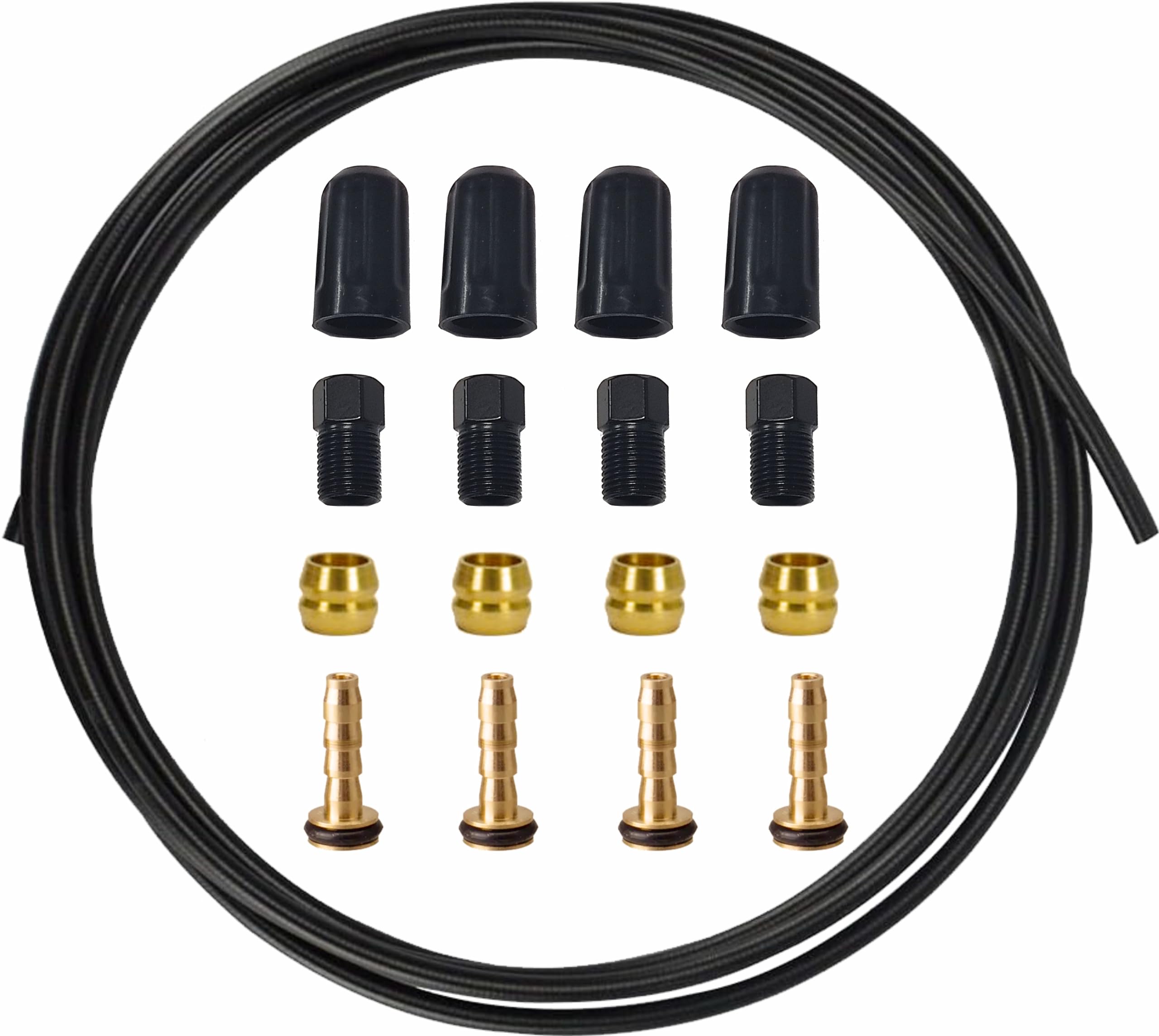 Famex Ride Zoom Hydraulic Brake Hose Kit, Bike Disc Brake Oil Tube 2500mm Bike Hydraulic Disc Brake Hoses Kit for Zoom Hydraulic Brake Series