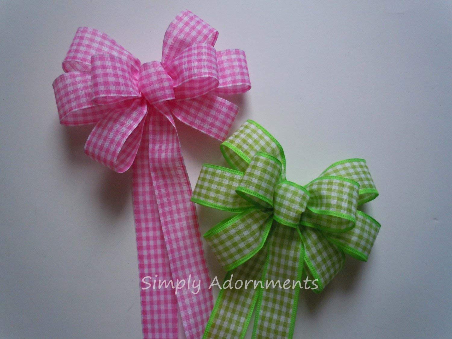 pink gingham baby shower decorations