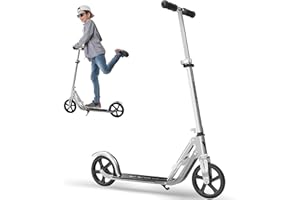 LEEYV Scooter for Kids 6-12 & Adults | Adjustable Height, Foldable, Lightweight Aluminum Frame | Holds Up to 220lbs | Smooth Ride on Any Terrain