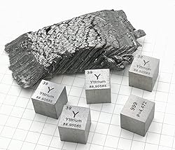 Yttrium Cube - 10mm Pure Metal Element Cubes