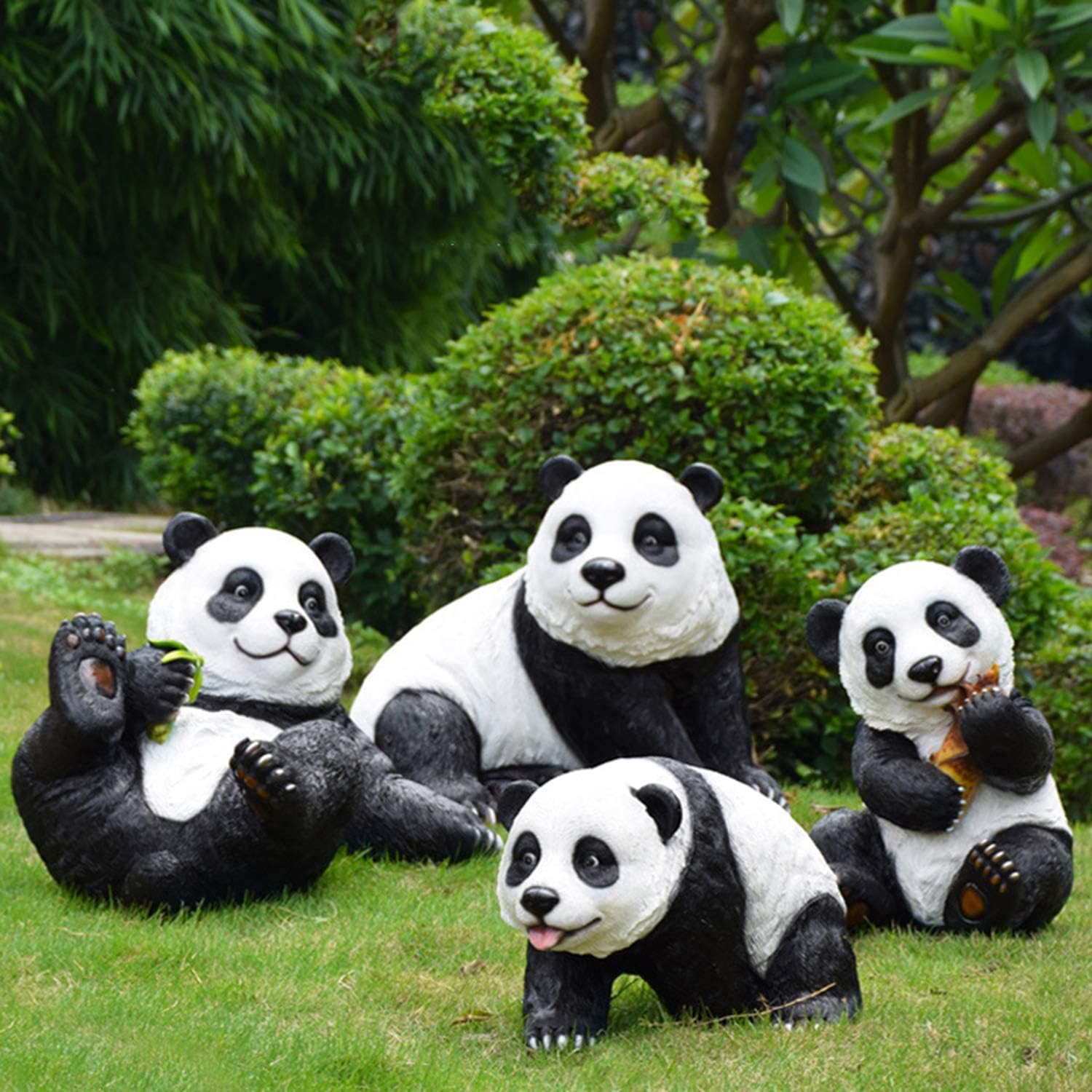 FRP, Simulación, Adornos De Animales Panda, Jardín Urbano Al Aire ...