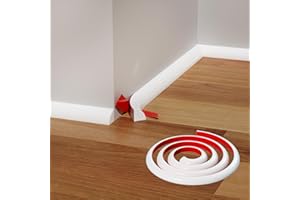 GCJUYA Flexible Quarter Round Molding, 39" Peel and Stick Rubber Quarter Round Trim, Self Adhesive Edge Molding for Floor, Waterproof Bendable Trim for Wall Edge Corner, Countertop, White