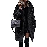 BTFBM Women Winter Faux Fur Coats 2026 Lapel Long Sleeve Fuzzy Fleece Outerwear Button Down Sherpa Jackets Fall Outfits