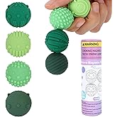 RYACO Magnetic Fidget Balls for Adults & Teens with Autism ADHD Anxiety,4 pcs Texture Silicone Stress Relief Sensory Toys,Quiet Office Desk Fidgets Stocking Stuffers for Calm Down (Green)