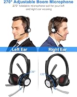 New Bee H362 USB Headset Microphone Type C 3.5mm for Call Center PC Conference view 4