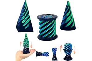 LYZBBSOY 3 Packs Impossible Cone,Spiral Cone Fidget Toy Impossible Pyramid Passthrough Toy,3D Printed Spiral Cone Fidget Toy,Mini Vortex Thread Illusion Desktop Deco Souvenir Gift for Anxiety Relaxing