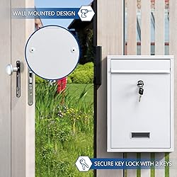 KYODOLED Key Lock MailBoxes for Outside, Locking