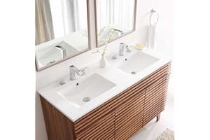 Modway EEI-4376-WHI Cayman 48" Double Basin Bathroom Sink, White