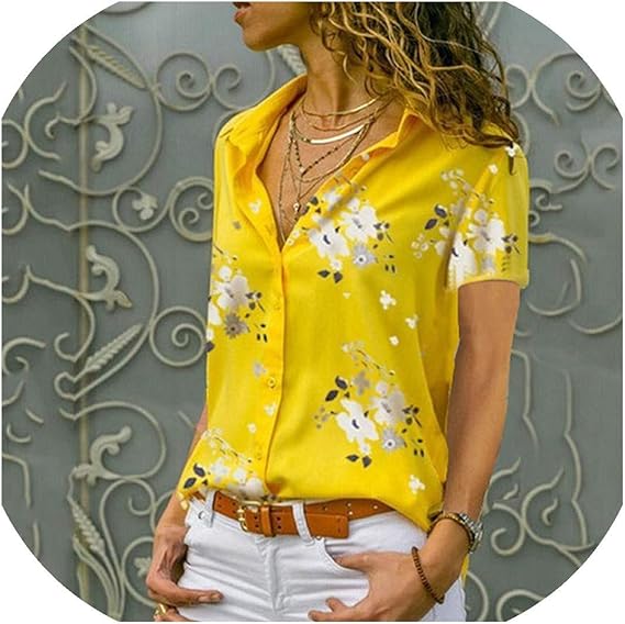 Amazon レディース トップス ブラウス 秋 エレガント 長袖 プリント Vネック シフォン レディース ワークウェア シャツ プラスサイズ 5xl ラペル Us サイズ 4x Large シャツ ブラウス 通販